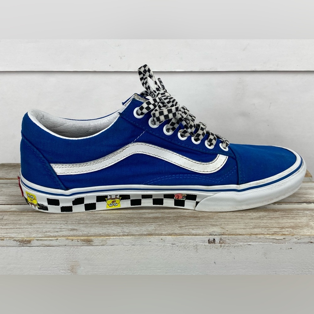 SpongeBob SquarePants x Vans Old Skool sneakers True Blue canvas upper M9 W 10.5